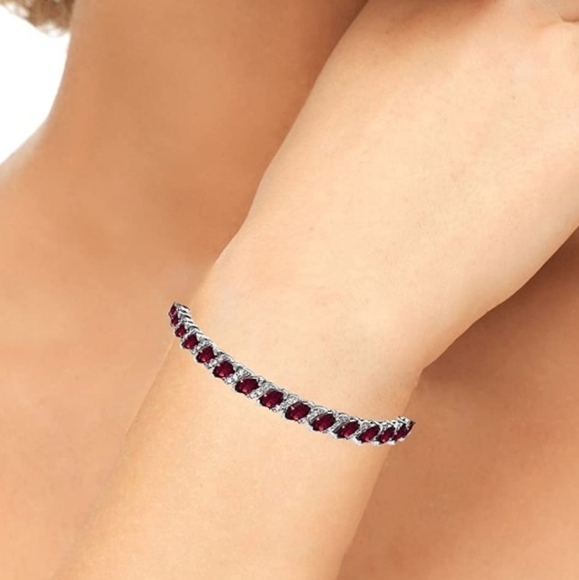 Sterling Silver Tennis Bracelet - Picture 2 of 3